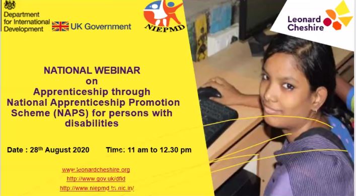 National webinar on Apprenticeship through National Apprenticeship Promotion Scheme (NAPS) for Persons with Disability - 28th Aug,2020